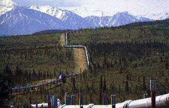 Die fast 1300 km lange Pipeline von Prudhoe Bay bis zum einzigen eisfreien Hafen Valdez