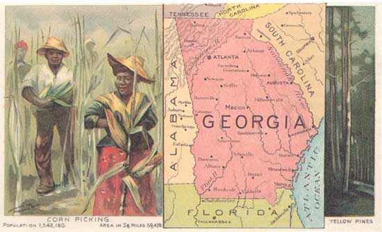 Historische Karte von Georgia