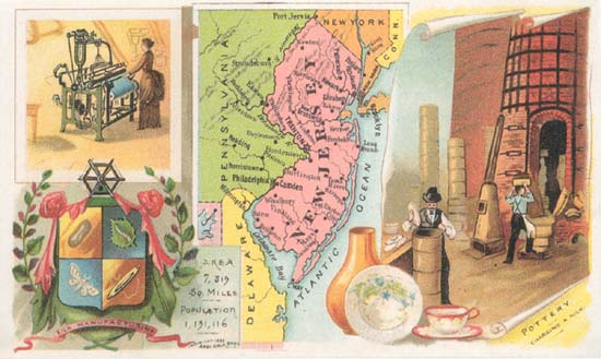 Historische Karte von New Jersey 